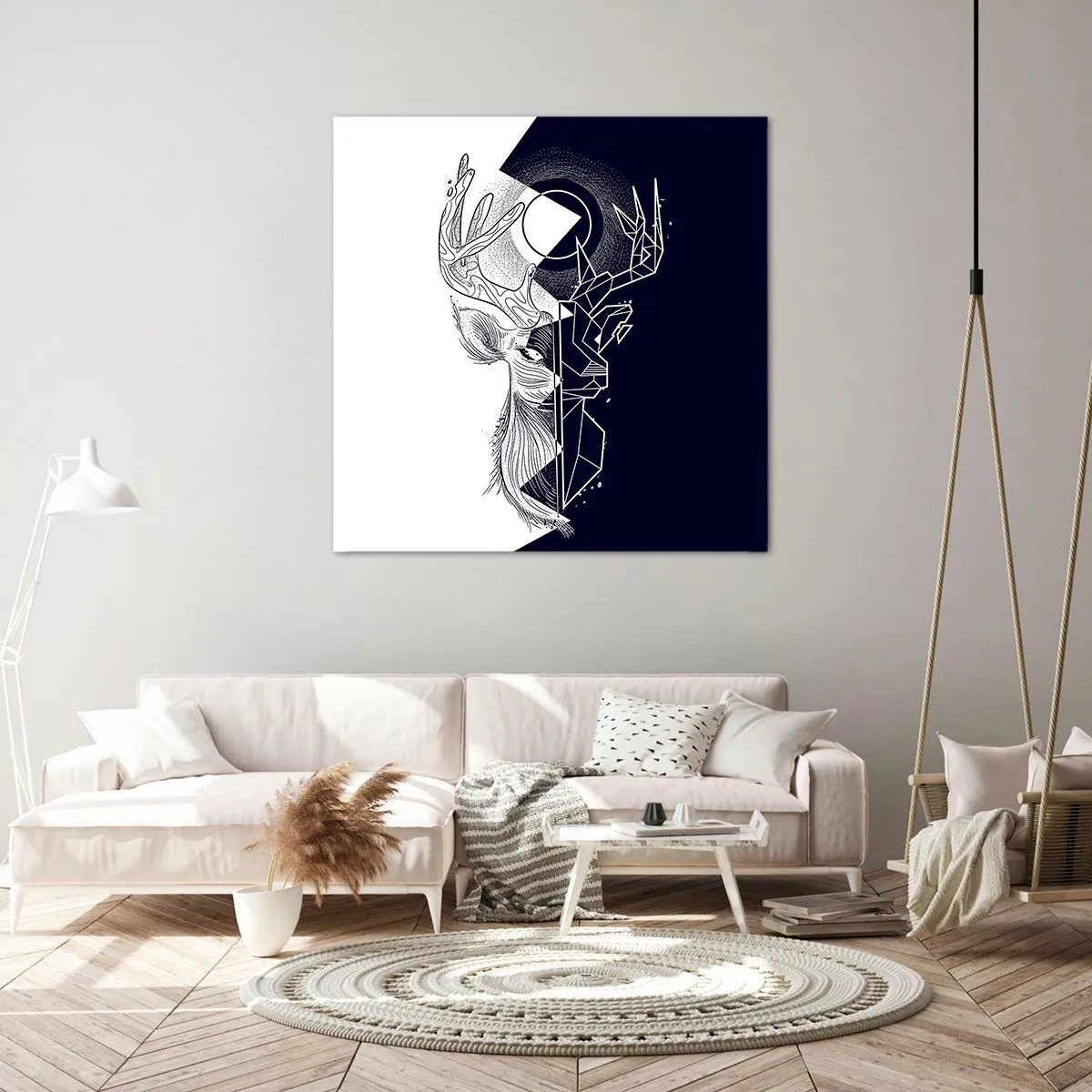 Lærredstryk - Billede på lærred - Modsætningernes kamp og enhed - 70x70 cm