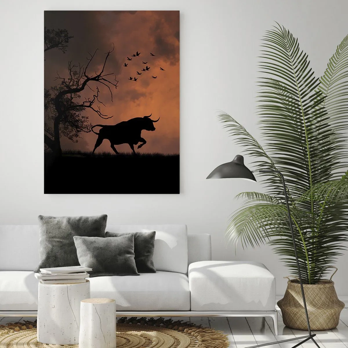 Billede på glas - Naturens dramatiske skuespil - 80x120 cm
