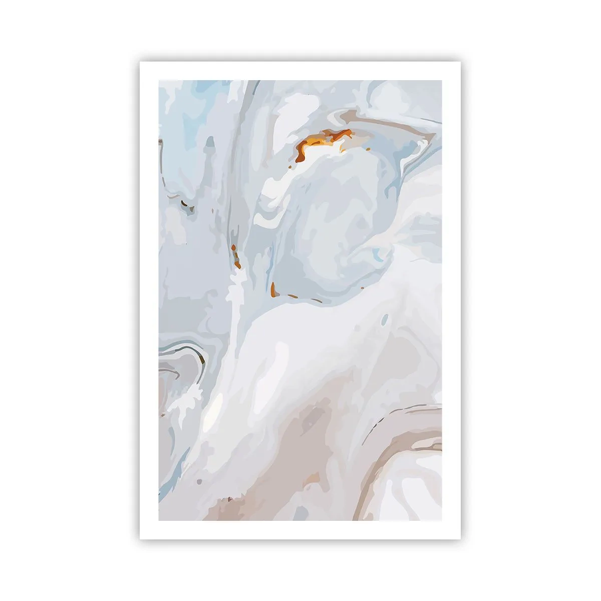 Plakat - Hvid opløftet - 61x91 cm