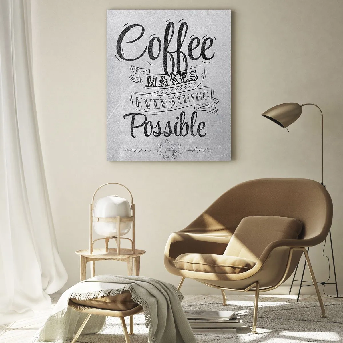 Billede på glas - Hvordan man ikke elsker kaffe - 50x70 cm