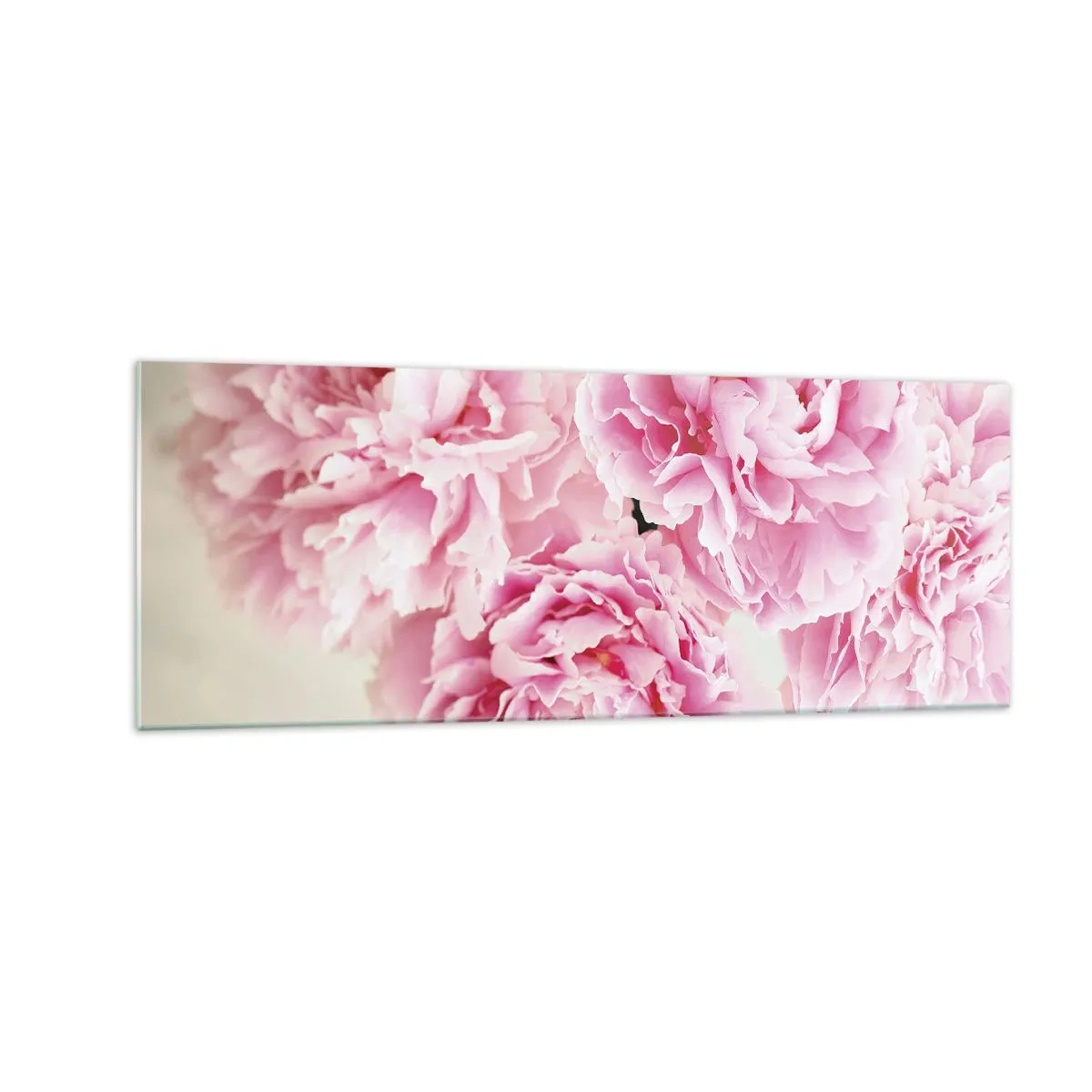 Billede på glas - I lyserød glamour - 140x50 cm