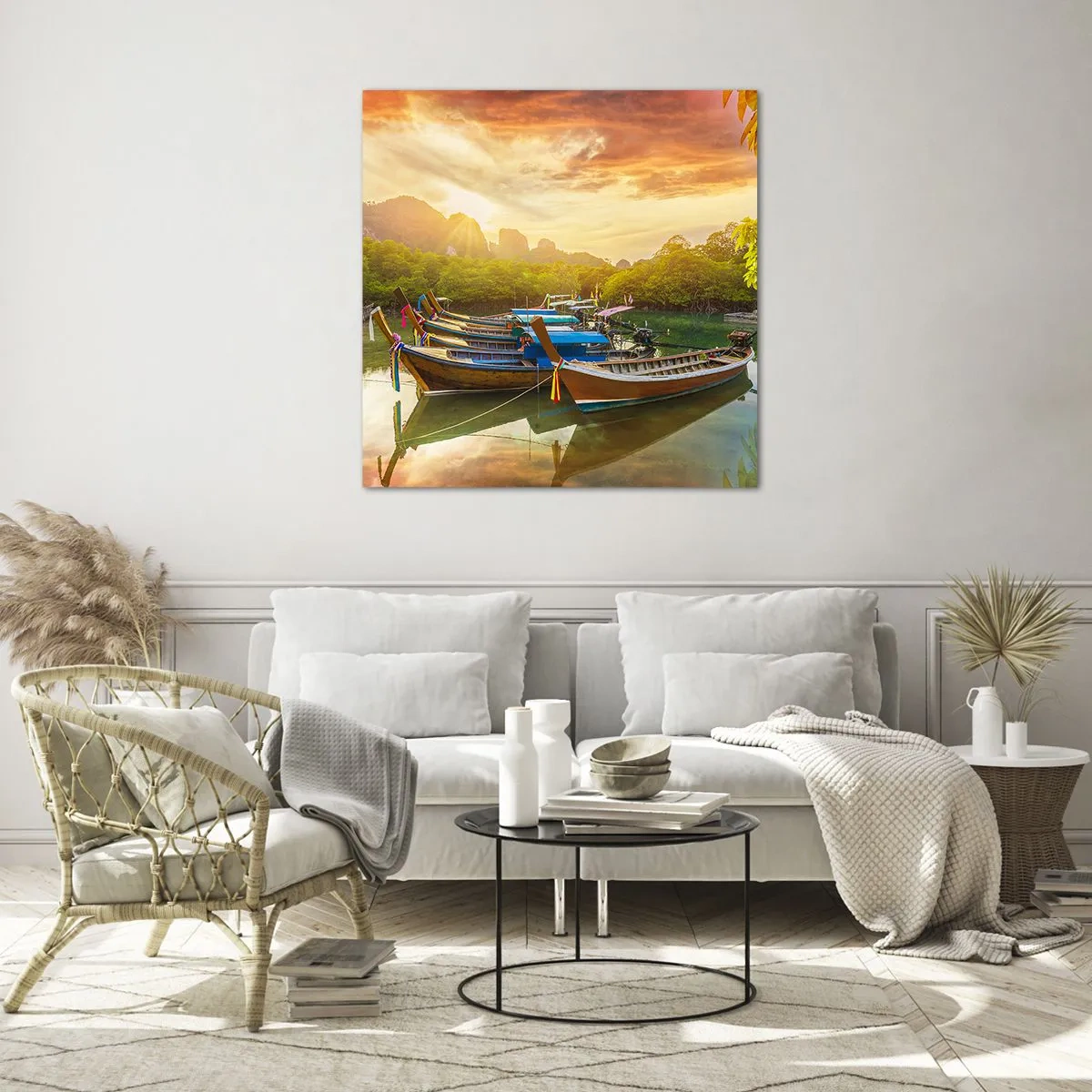 Billede på glas - Før en travl dag - 40x40 cm