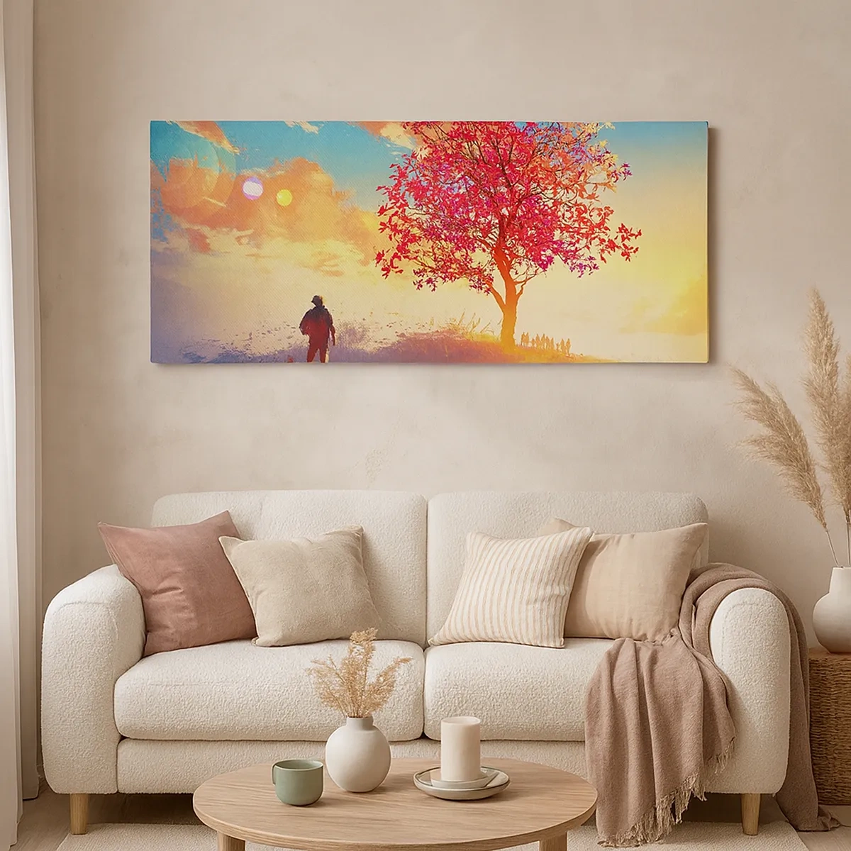 Lærredstryk - Billede på lærred - Pilgrim på bestemmelsesstedet - 30x30 cm