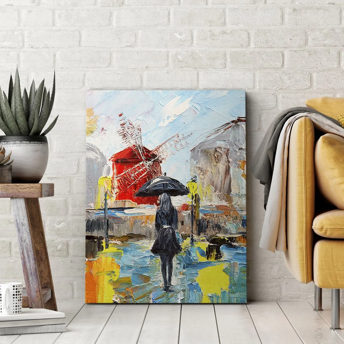 Lærredstryk - Billede på lærred - Parisiske legender - 50x70 cm