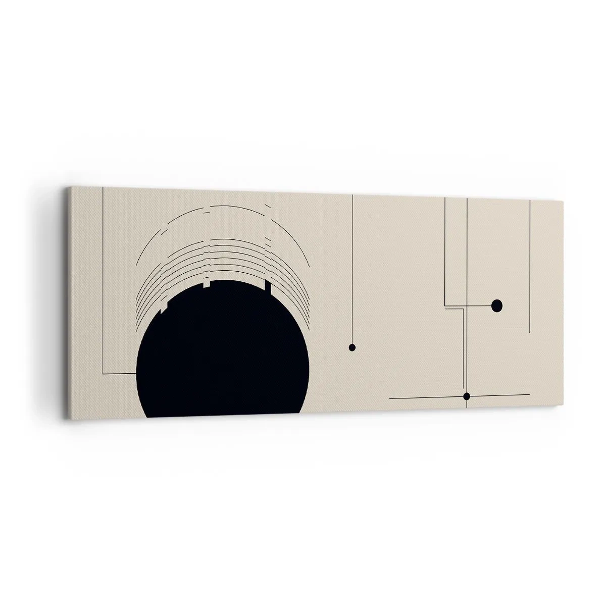 Lærredstryk - Billede på lærred - Fjedrende og dynamisk komposition - 100x40 cm
