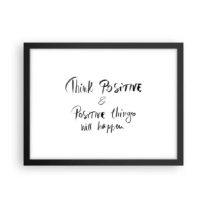 Plakat i sort ramme - Hvordan skal man leve? - 40x30 cm