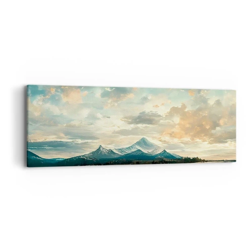 Lærredstryk - Billede på lærred - Under himlens beskyttelse - 90x30 cm