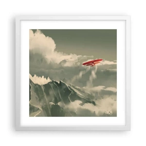 Plakat i hvid ramme - Frygtløs pioner - 40x40 cm