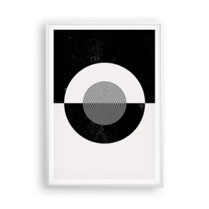Plakat i hvid ramme - Harmoni i sort og hvidt - 70x100 cm