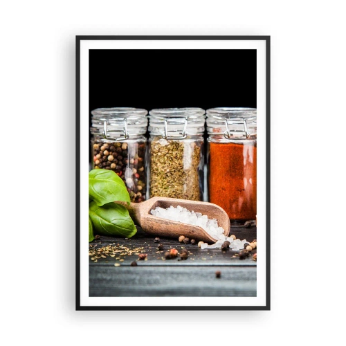 Plakat i sort ramme - For at livet kan smages - 70x100 cm
