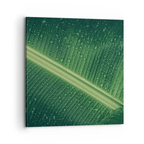 Lærredstryk - Billede på lærred - Grøn struktur - 70x70 cm