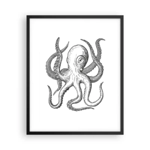 Plakat i sort ramme - Dans med bølger - 40x50 cm