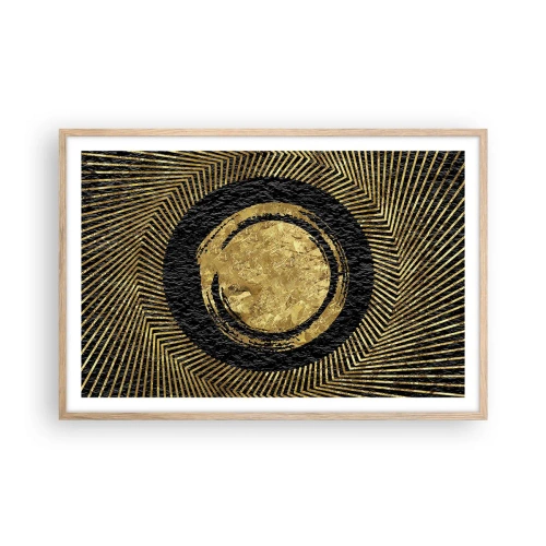 Plakat i ramme af lyst egetræ - Glamour-komposition - 91x61 cm