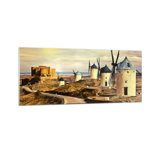 Billede på glas - Don Quixote er ved at dukke op - 100x40 cm