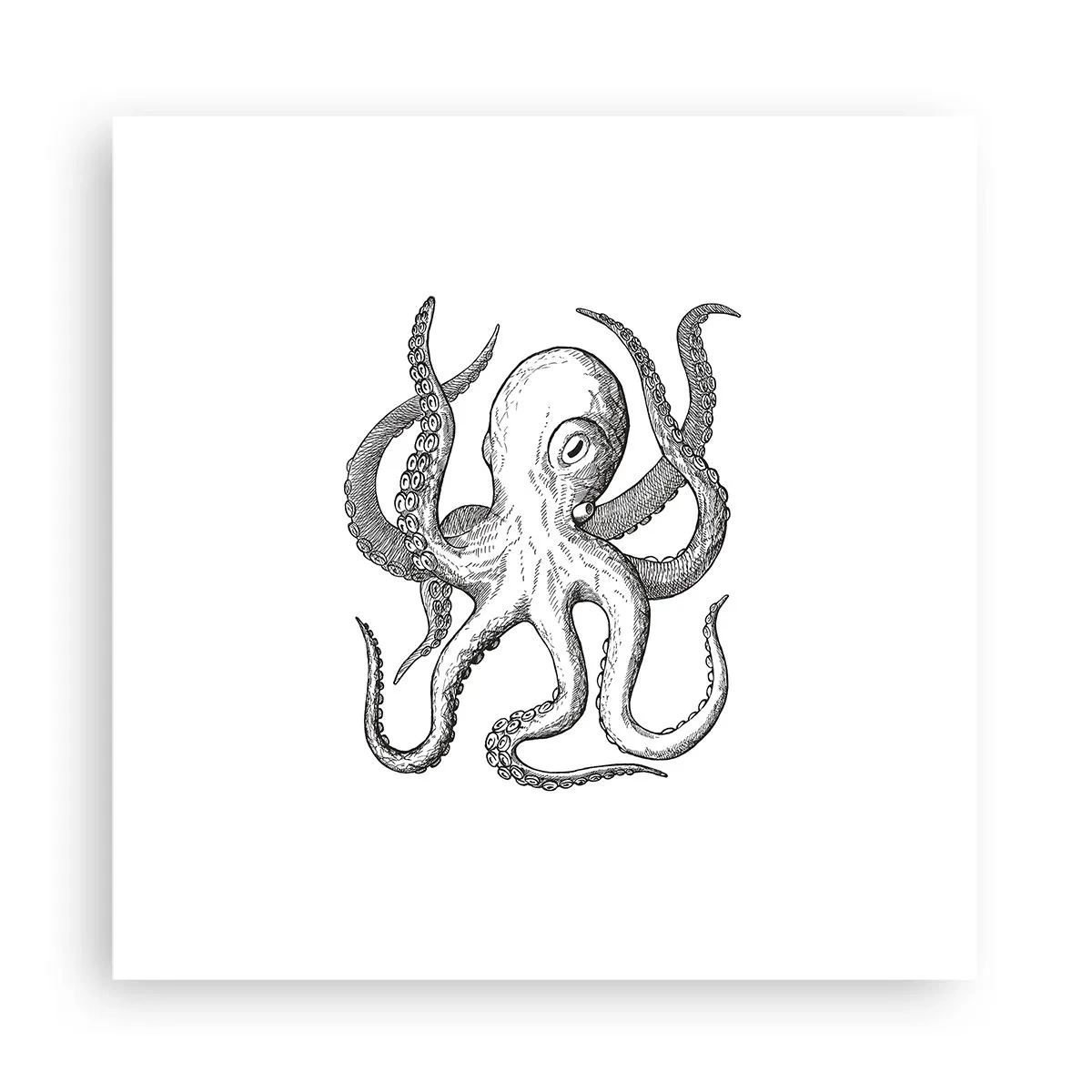 Plakat - Dans med bølger - 30x30 cm