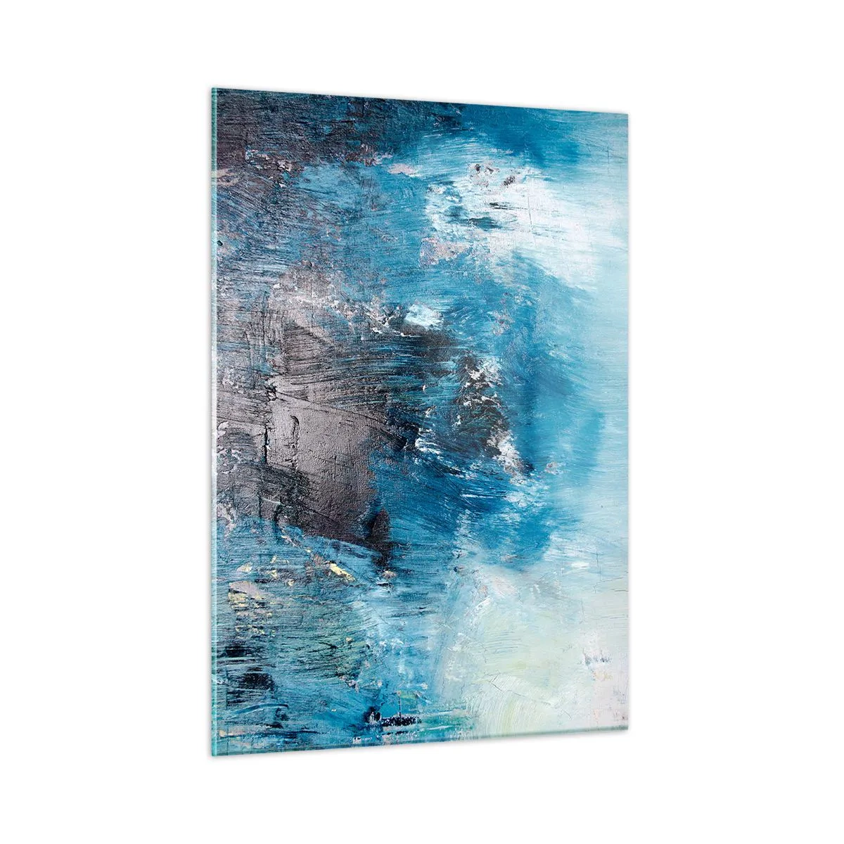 Billede på glas - Blå rapsodi - 50x70 cm
