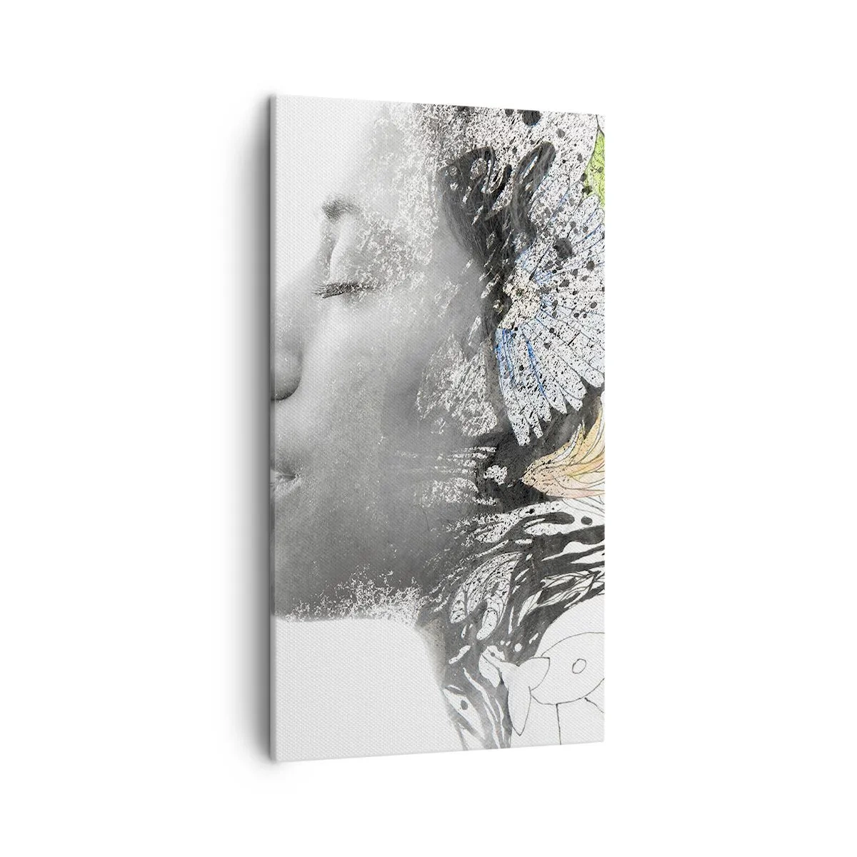 Lærredstryk - Billede på lærred - Nedsænket i naturen - 45x80 cm