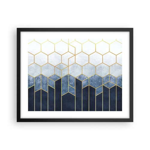 Plakat i sort ramme - Komposition i synkoperet rytme - 50x40 cm