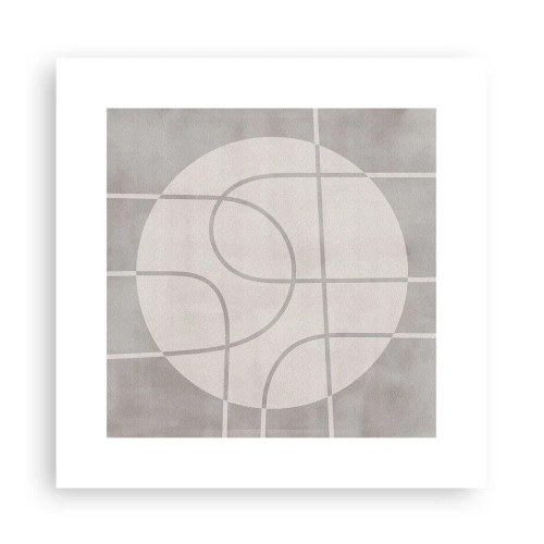 Plakat - Cirkulær og lige frem - 30x30 cm