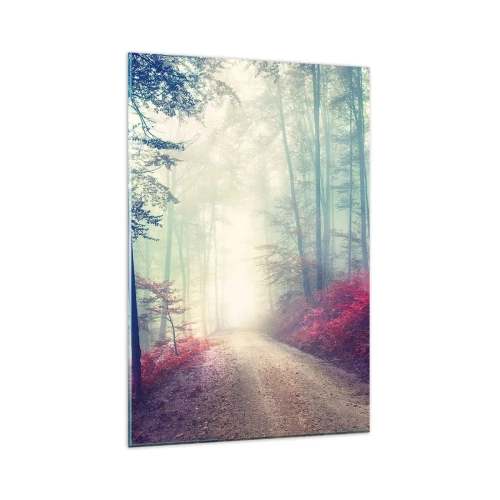 Billede på glas - Hvor er det godt at stå op ved daggry - 80x120 cm