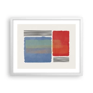 Plakat i hvid ramme - Geometriens ånd og bogstav - 50x40 cm