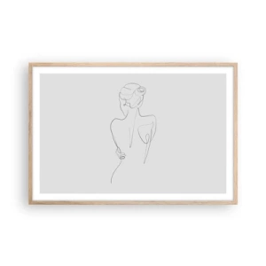 Plakat i ramme af lyst egetræ - Kroppens musik - 91x61 cm