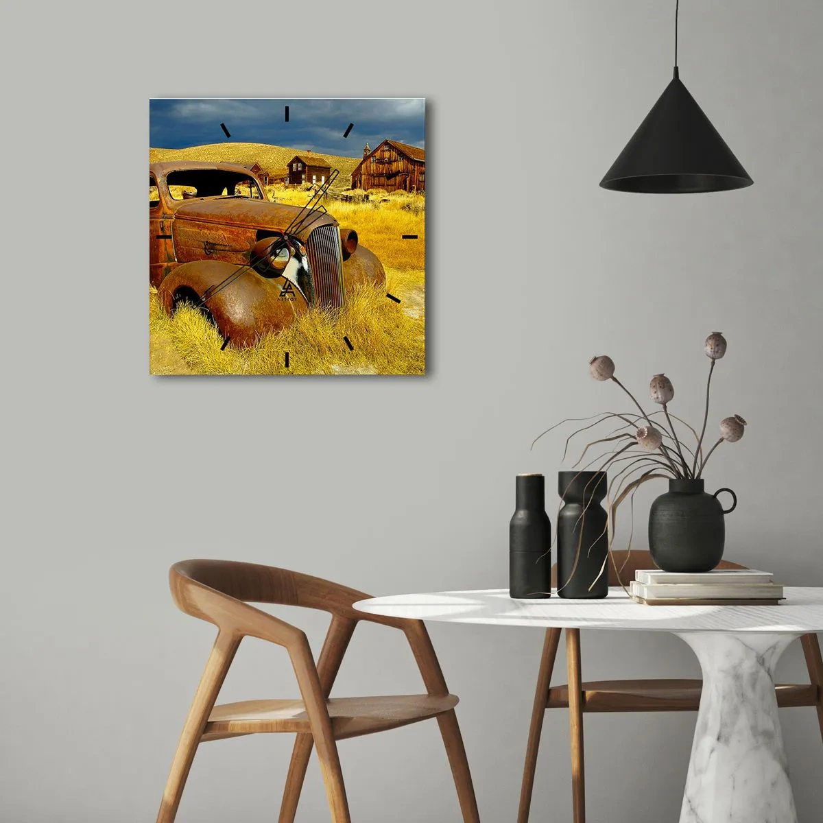 Vægur, Uret - Et velfortjent hvil - 40x40 cm