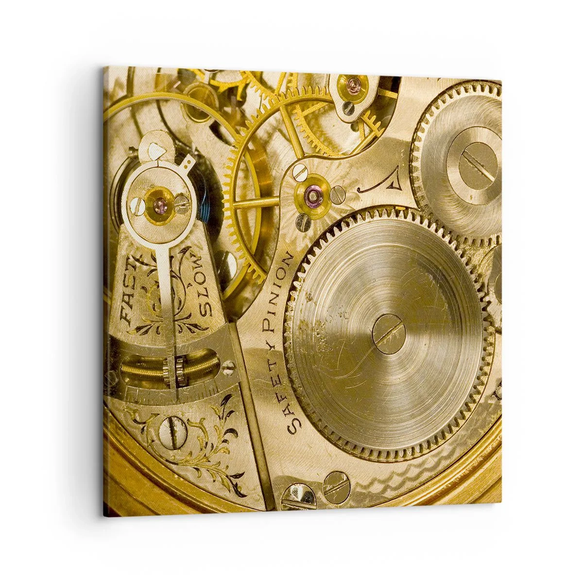 Lærredstryk - Billede på lærred - Følg med tiden - 50x50 cm