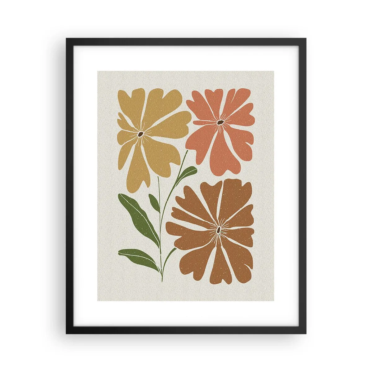 Plakat i sort ramme - Natur og geometri - 40x50 cm