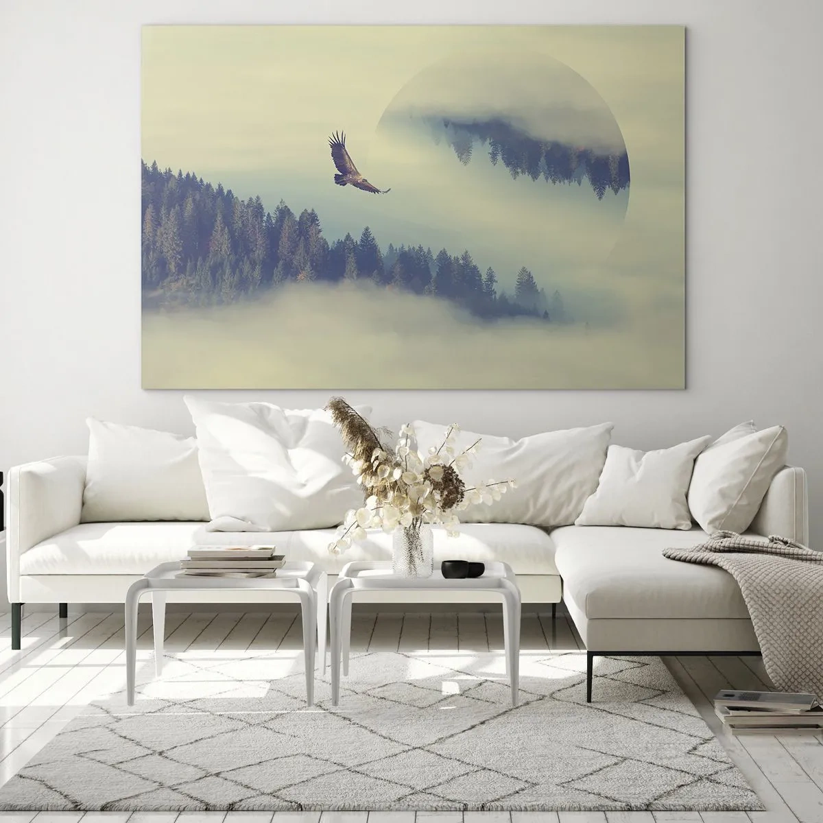 Billede på glas - Jeg så en ørnes skygge - 100x70 cm