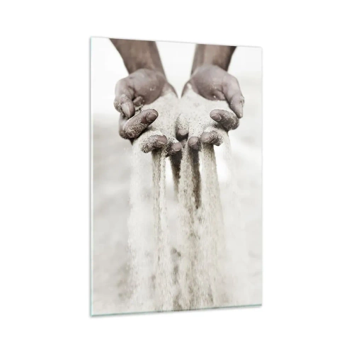 Billede på glas - Med disse hænder... - 80x120 cm