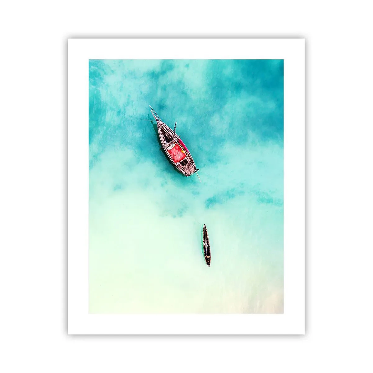 Plakat - For på Zanzibars strande, når det overskydende vand... - 40x50 cm