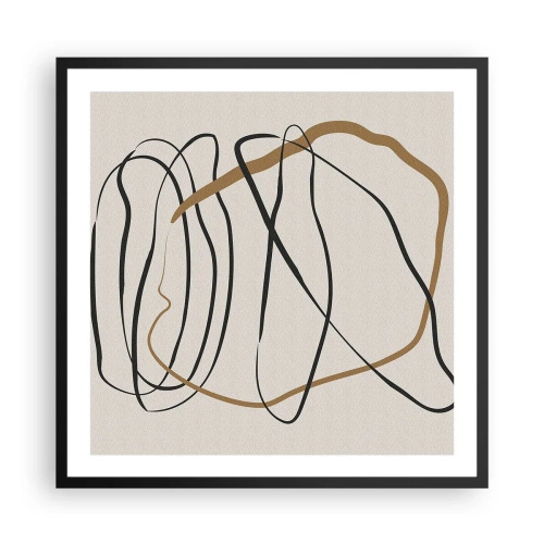 Plakat i sort ramme - Komposition - dans i besiddelse - 60x60 cm