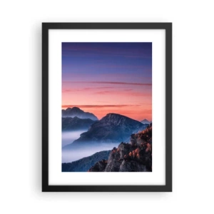 Plakat i sort ramme - Over dalene - 30x40 cm