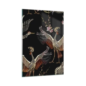 Billede på glas - Eventyrlig fugl - 80x120 cm