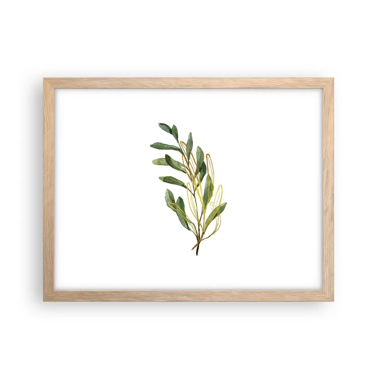 Plakat i ramme af lyst egetræ - Alt, hvad der er godt - 40x30 cm
