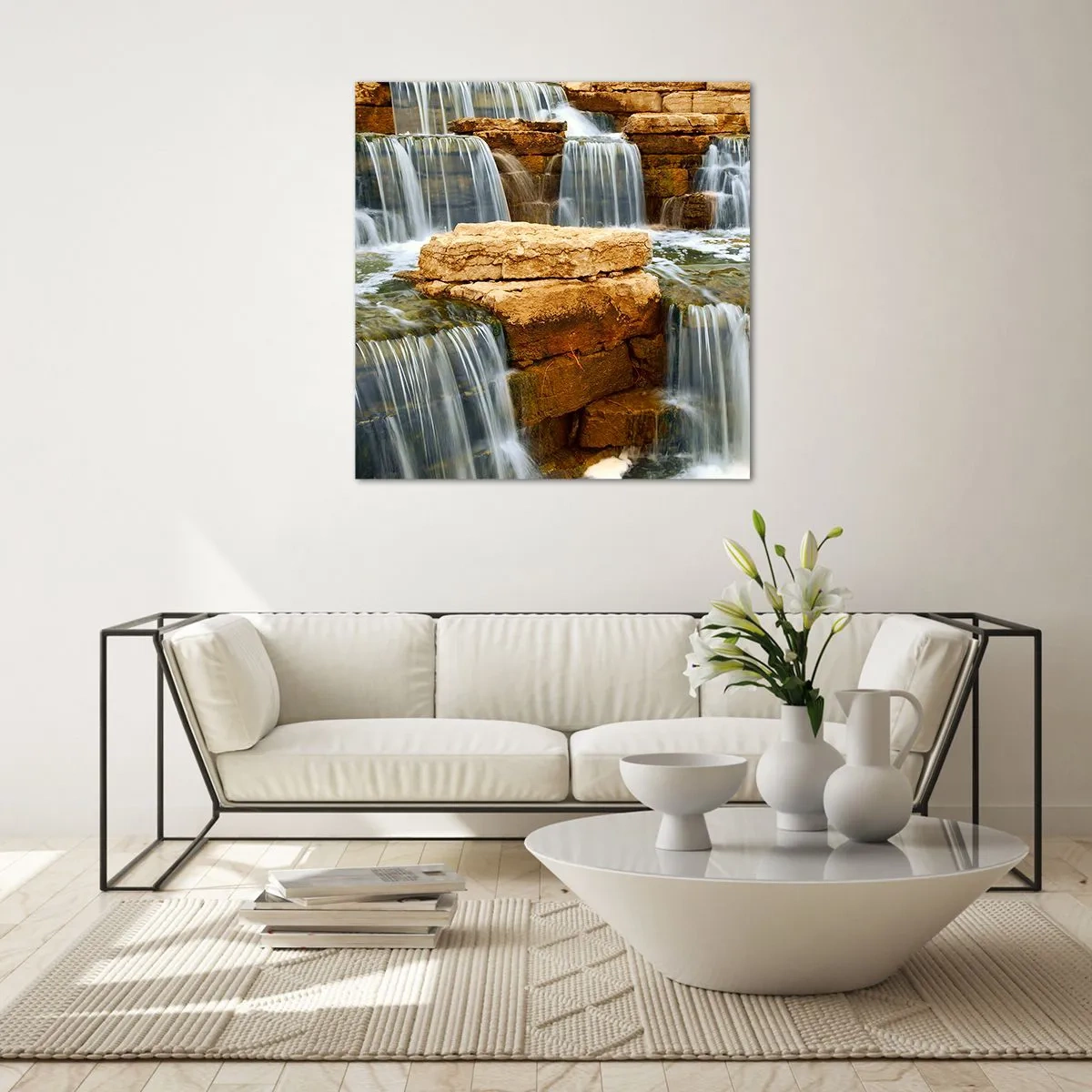 Billede på glas - Trappe til himlen - 60x60 cm