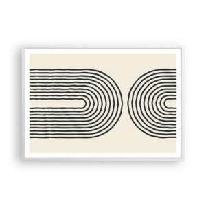 Plakat i hvid ramme - Kommer snart... - 100x70 cm