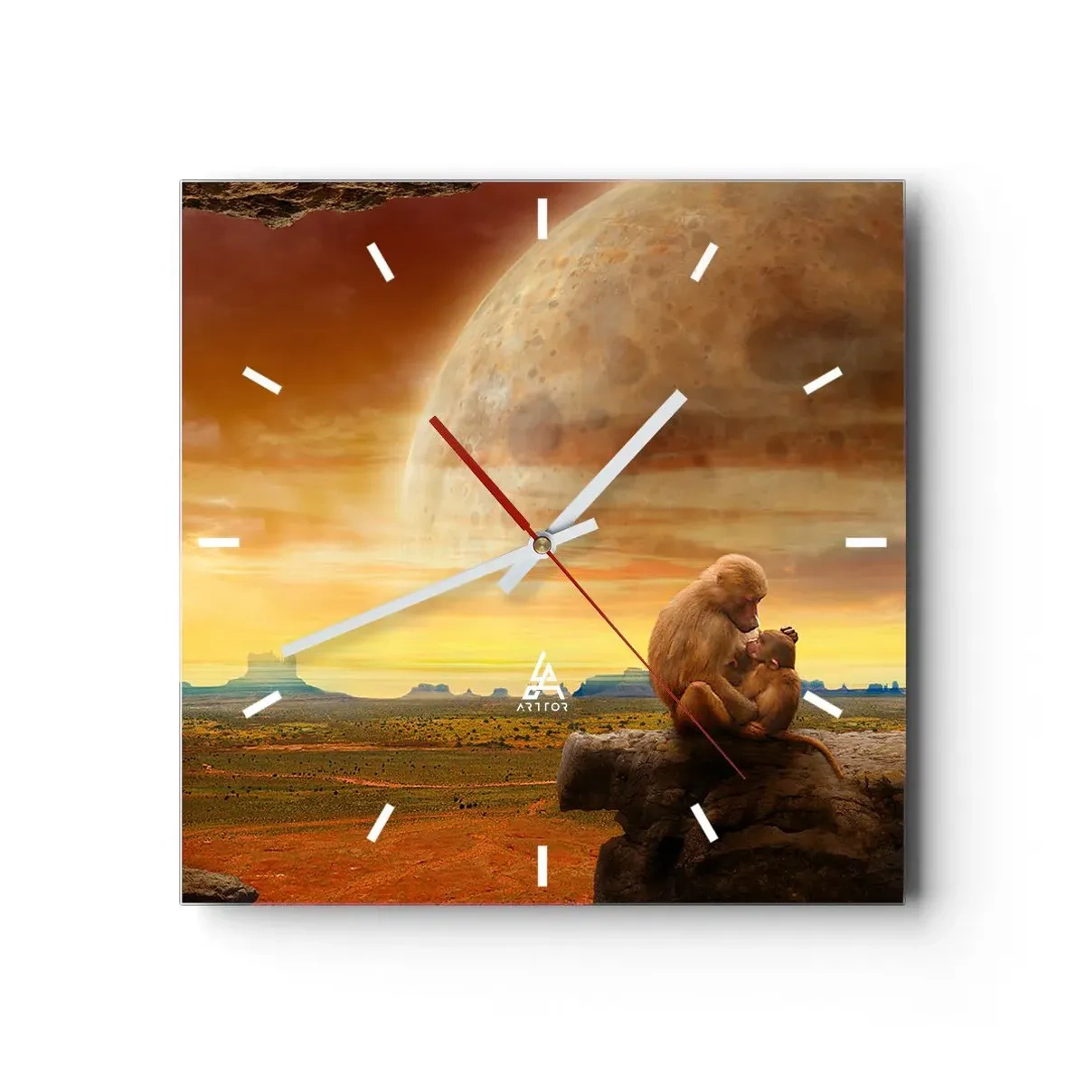 Vægur, Uret - Kærlighed overalt den samme - 40x40 cm