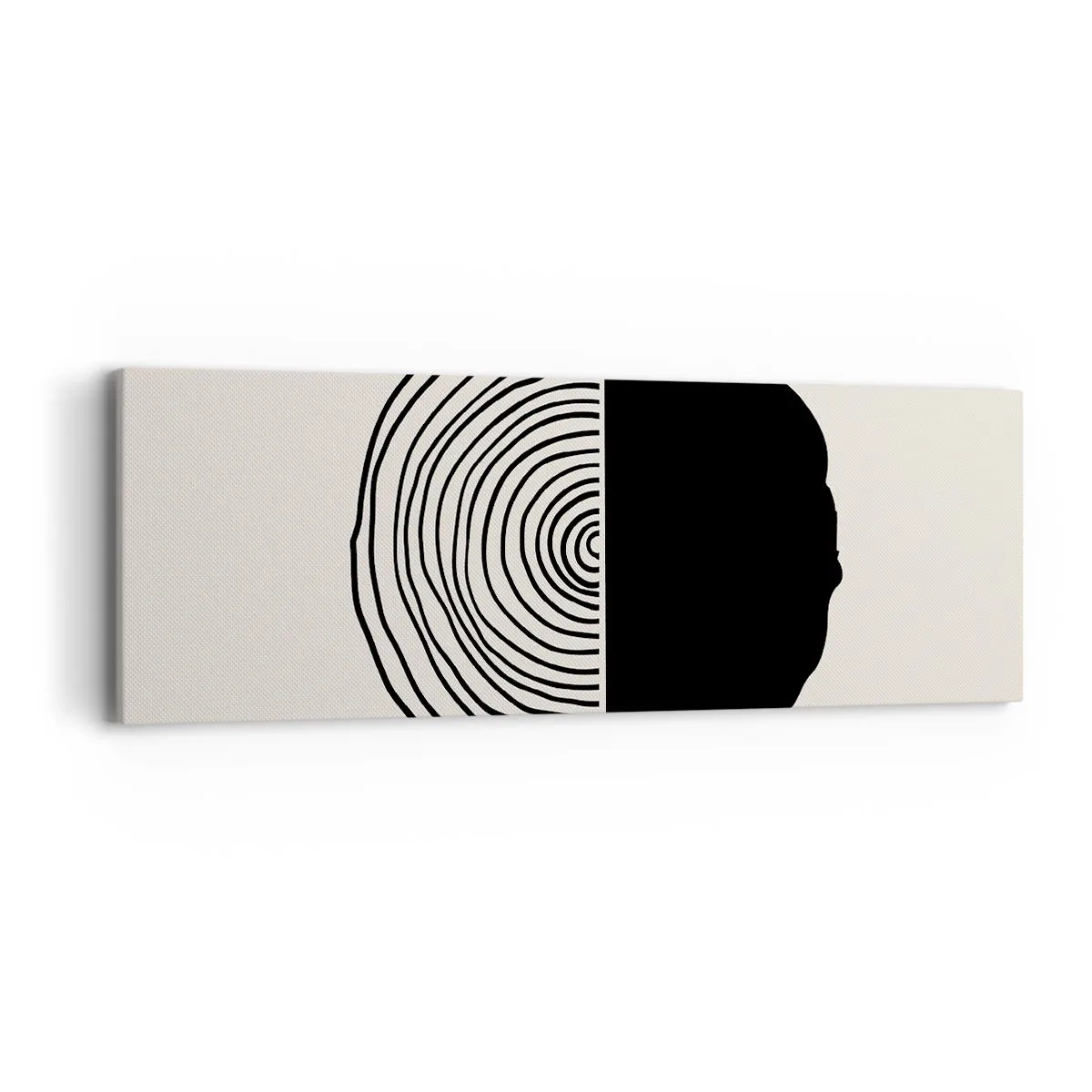 Lærredstryk - Billede på lærred - Halvt og halvt - 90x30 cm