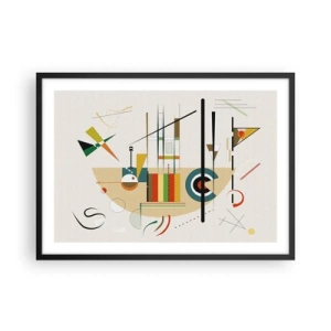 Plakat i sort ramme - Og verden griner - 70x50 cm