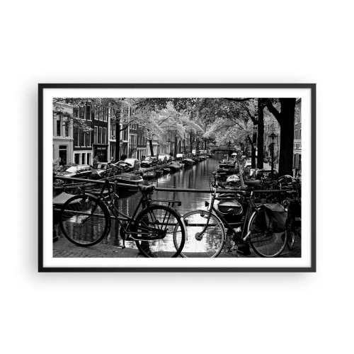 Plakat i sort ramme - En meget hollandsk udsigt - 91x61 cm
