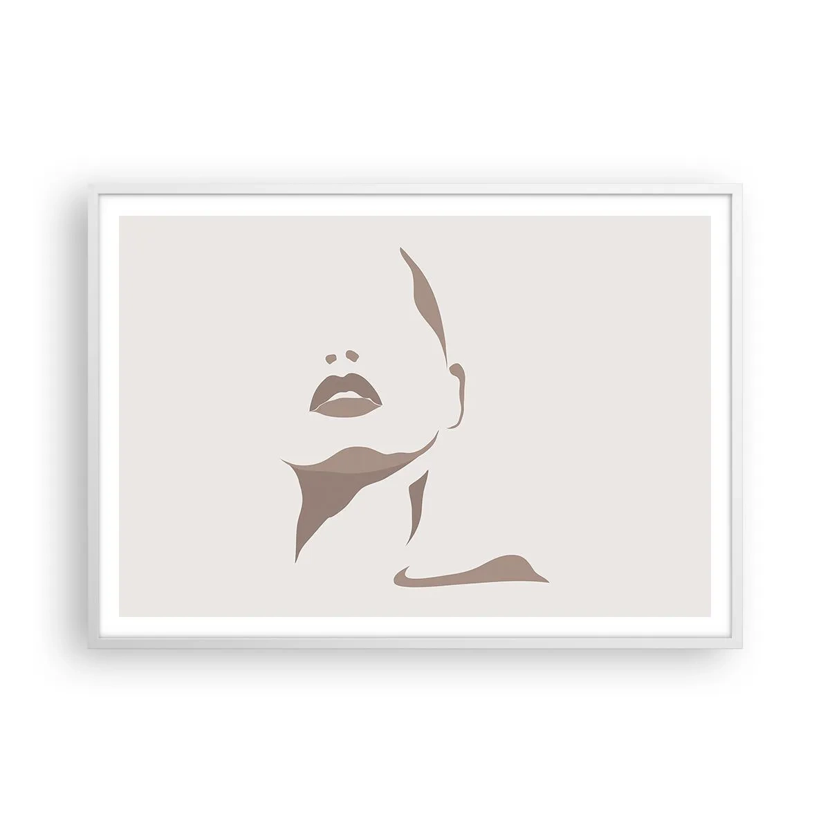 Plakat i hvid ramme - Skabt af lys og skygge - 100x70 cm