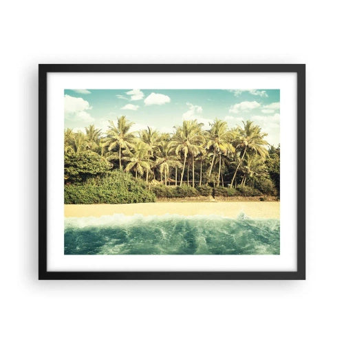 Plakat i sort ramme - Hvad med her? - 50x40 cm