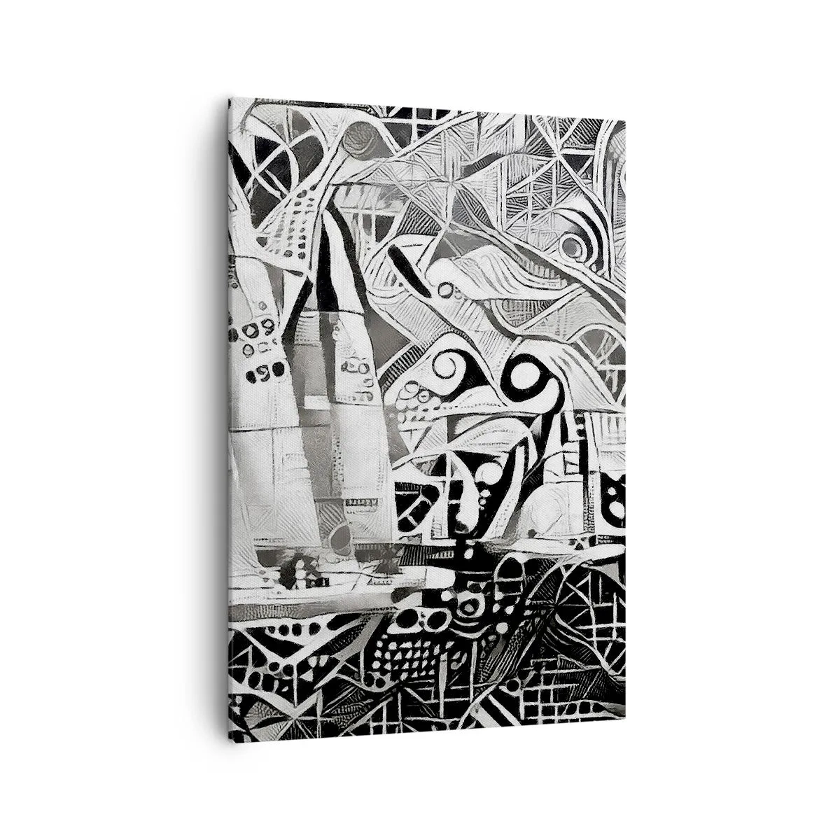 Lærredstryk - Billede på lærred - Mellem bølgerne - 70x100 cm