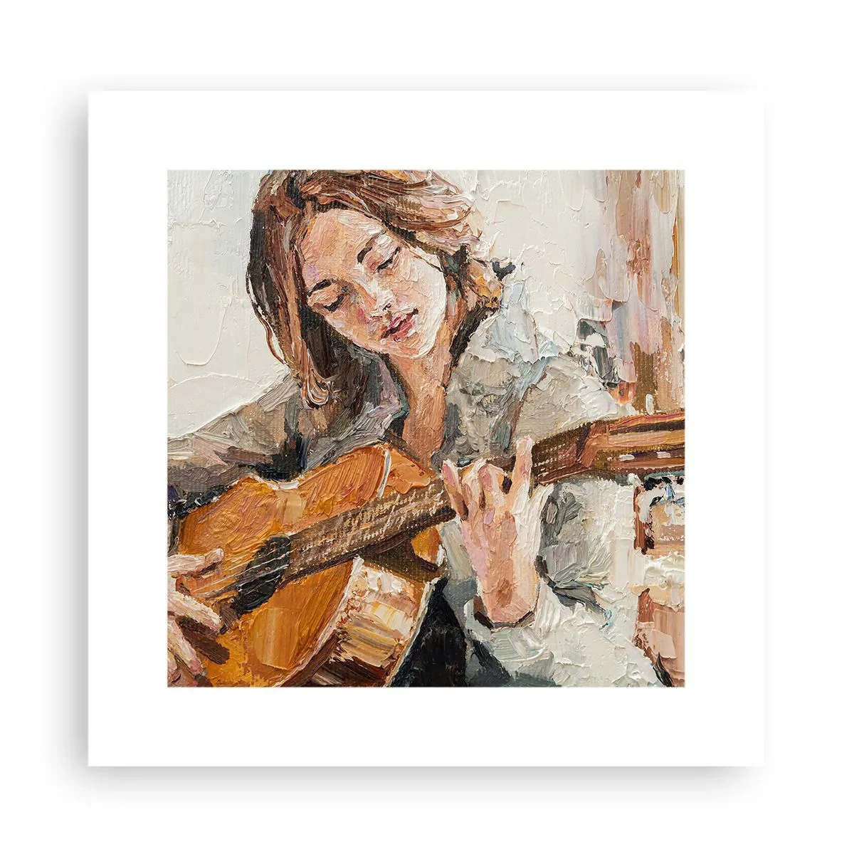 Plakat - Koncert for guitar og et pigehjerte - 30x30 cm