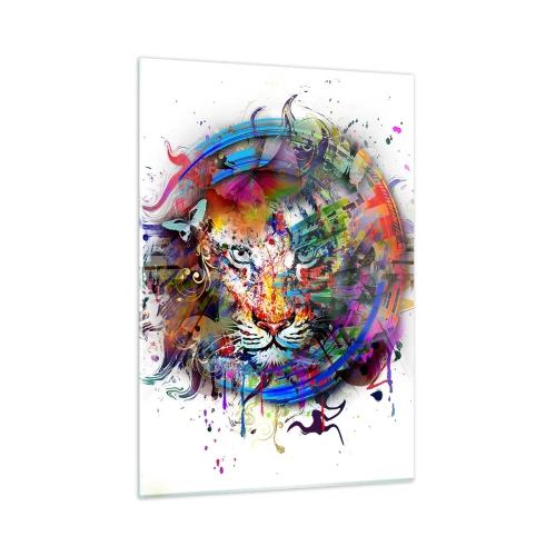 Billede på glas - Lurer bag regnbuens slør - 50x70 cm