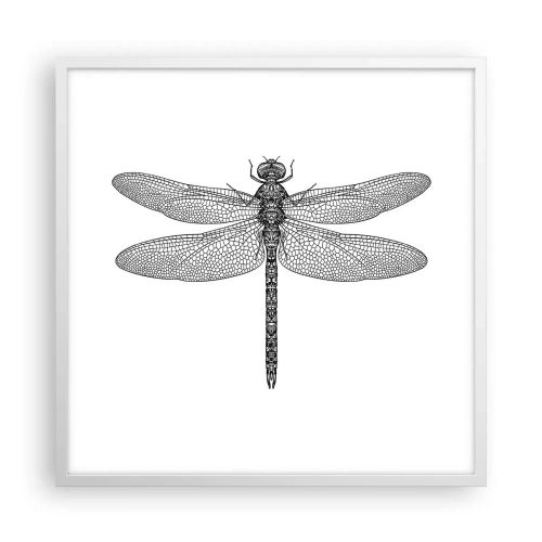 Plakat i hvid ramme - Præcision i naturen - 60x60 cm