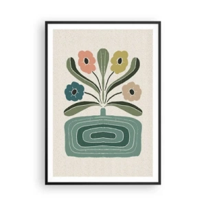 Plakat i sort ramme - Symmetrisk buket - 70x100 cm