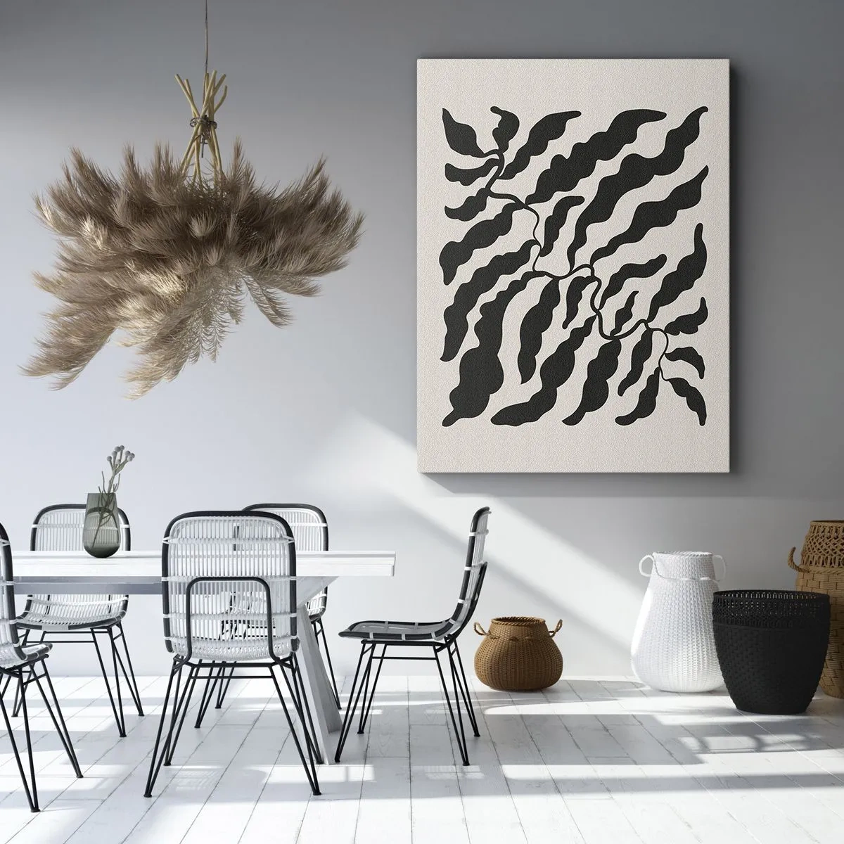 Lærredstryk - Billede på lærred - En firkants natur - 65x120 cm